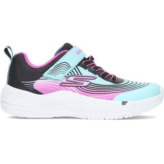 Skechers Skechers Microspec Advance 303575L - Baskets fille lacets textile blanc/aqua