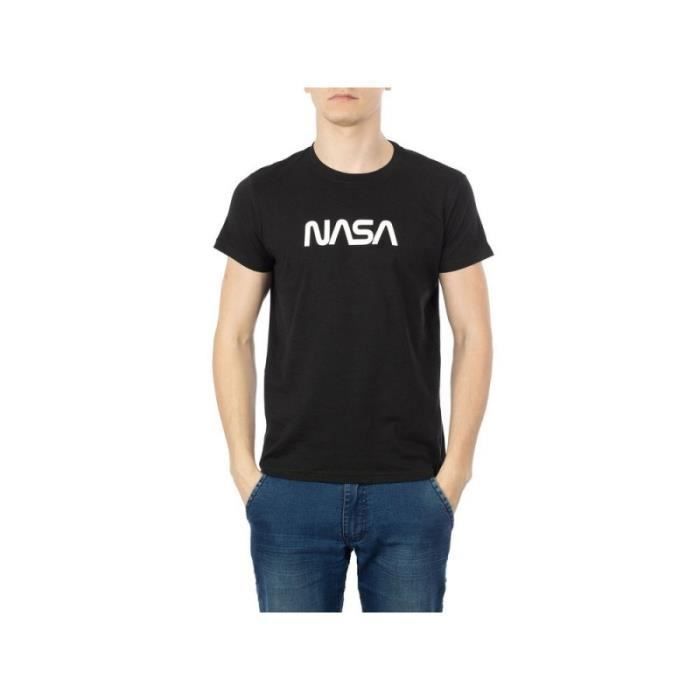 T-shirt uni à manches longues et col rond - Noir - Grandes tailles