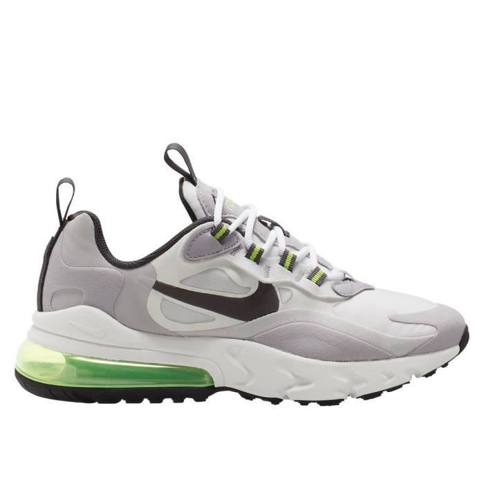 Nike Air Max 270 React Garçons Chaussures, Gris froid/blanc