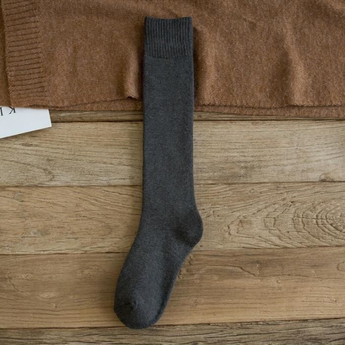 DAMILY® 2Pcs Chaussettes au-dessus du genou automne et hiver japonais