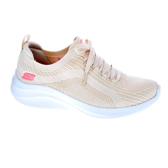 Skechers Baskets basses - Skechers Ultra Flex  Femme  Beige