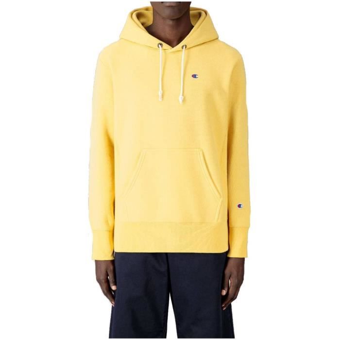 Sweats CHAMPION Reverse Weave C Logo Hoodie Jaune - Homme/Adulte