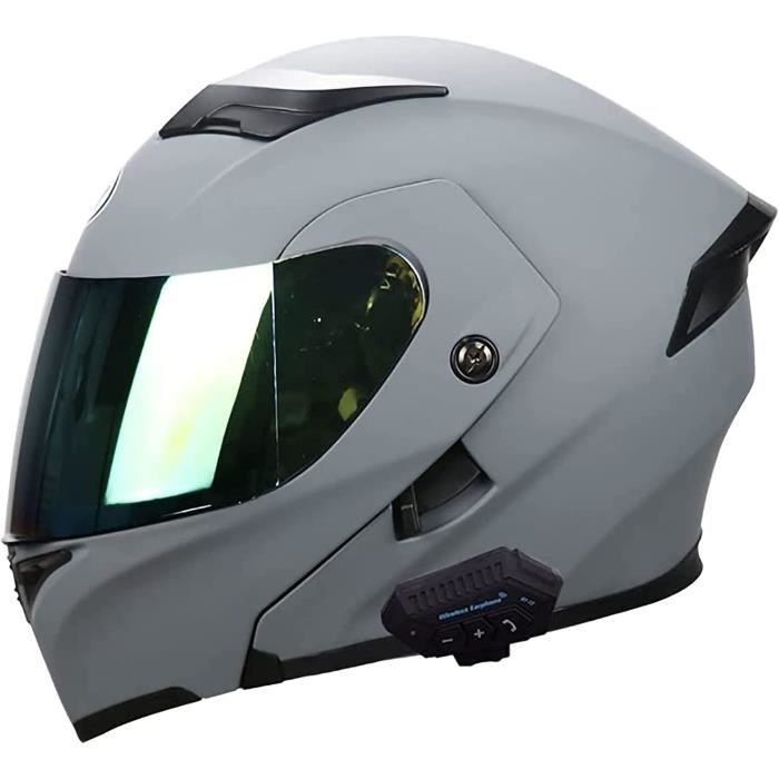 Casque Moto Bluetooth pour Adulte,Avec HautParleur Intégré Double Visière  ECE Homologué pour Scooter Casque de Moto Homme et [158] - Cdiscount Auto