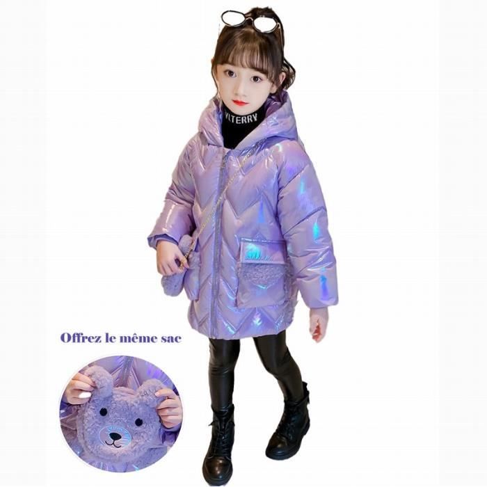 Linboo Manteau Hiver Enfant Garçon - Doudoune Chaud Matelassée à Capuche Et Doublure Polaire