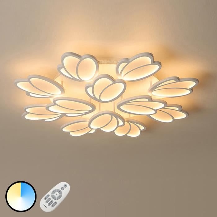 HBVAN Lampe à Suspension LED Lustre Moderne Plafonniers Wave LED Luminaire Suspendu