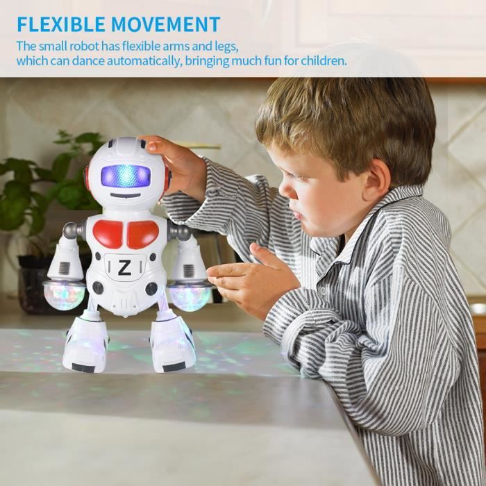 Jouet Poulpe Dansant électrique – Lumières LED, Musique, Détection D’obstacles, Rechargeable USB, Pour Enfants En Bas âge - 3