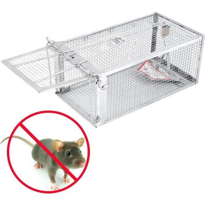 Souricière piège à rat Cage à rat en acier 27.5cm*15cm*12cm