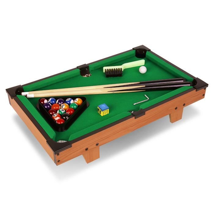 Table De Billard Pliable 122 Cm – 2 Queues, 16 Billes, Triangle, Brosse Et Craies Inclus