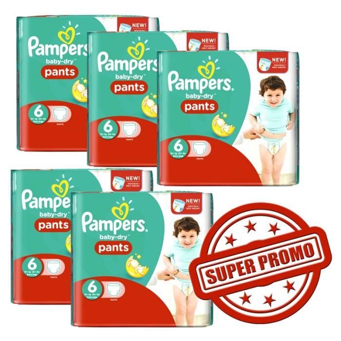 100 x couches bébé Pampers Taille 6 baby dry pants Cdiscount Puériculture & Eveil bébé