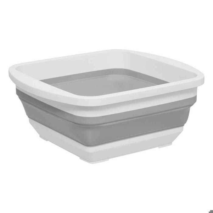 Bassine retractable 8L blanc gris - 5five Bassine retractable 8L blanc gris - 5five