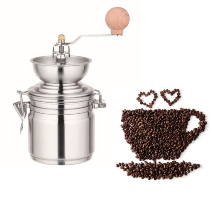 Atnhyruhd Récipient à marc de café en acier inoxydable - Conteneur à marc de café en panneaux composites et boîte de rangement en acier inoxydable pour marc de café