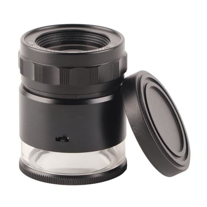 Loupe De Bijoutier 10X Loupe Pliante En Métal, Avec Lumière Uv Led Pour