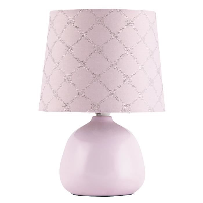 Lampe de table - RABALUX - Ellie - Couleur: rose - Matière: céramique - E14 MAX 40W