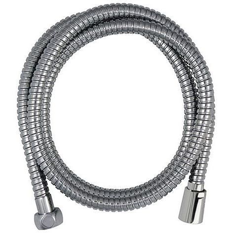 Flexible de douche ROUSSEAU Écrou métal anti torsion Sertis de sécurité Longueur 1m75 Inox chromé simple agrafage