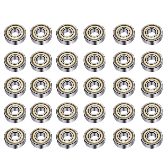 Lot De 10 Roulements à Billes TOPINCN 688ZZ - Double Blindage Métal 8x16x5mm - Pour Mécanique De Précision