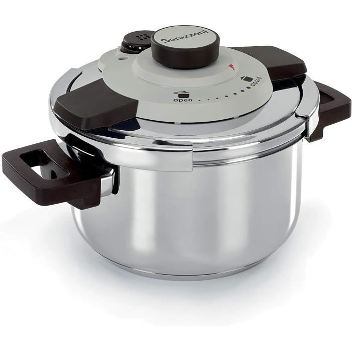 Autocuiseur Pintinox Futura 6L - Acier Inoxydable 18/10 - Induction - 4 Sécurités - Fermeture Baïonnette