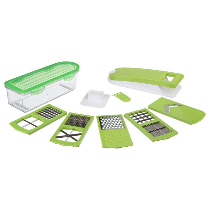 Essoreuse à salade Multifonctions 8 Pièces Râpe Mandoline Julienne Tranche Déco