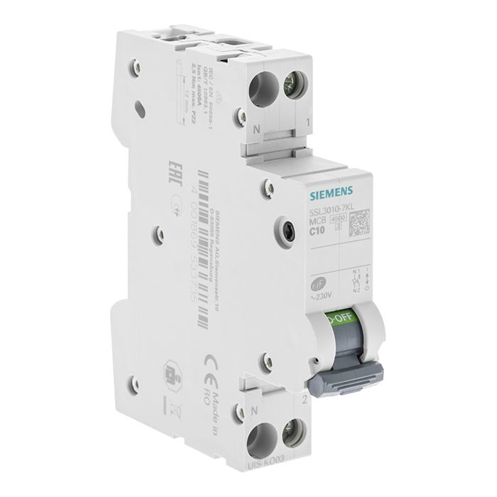 SIEMENS Disjoncteur Ph+N courbe C 4.5kA 7