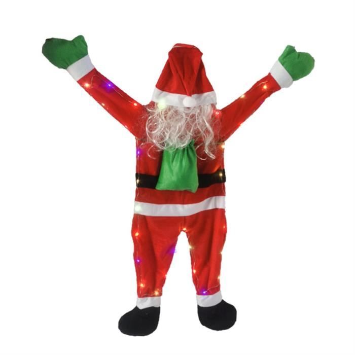 Père Noël Grimpant à L'Échelle 85cm - Décoration Noël Intérieur Extérieur Réglable