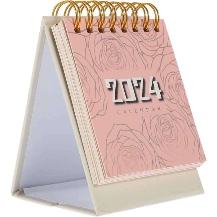 Calendrier De Bureau 2026 3D Avec LED - Décoration île Aux Fleurs, En Papier, Boîte Acrylique (bricolage à Assembler)