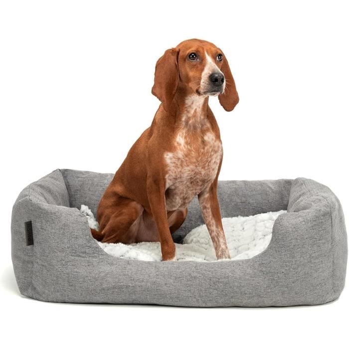 Meilleurs prix pour lionto Lit pour Chien Coussin réversible Panier Chiens, (M) 80x60 cm Gris339