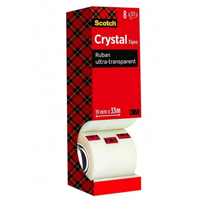 Ruban Scotch Crystal, multi-pack, 8 rouleaux, 19mm x 33 m125 ...