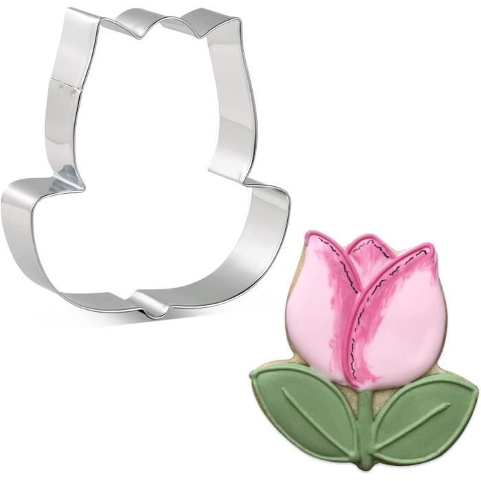 5 Emporte-Pièces Fleurs Acier Inoxydable - Tailles 3.7 à 8cm - Pour Biscuits, Fondants, Gâteaux