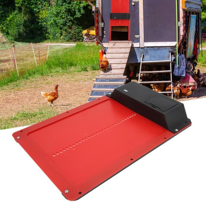 Meilleurs prix pour Ouvre-porte de poulailler avec détection de lumière automatique pour poulailler (rouge) SURENHAP