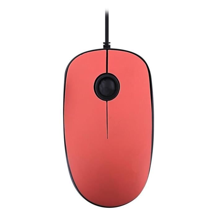 TNB SUNSET – Souris filaire USB-A et USB-C – rouge
