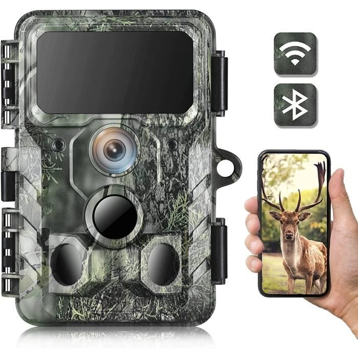 Caméra De Chasse WiFi Bluetooth 32MP 1080P Mini Avec Carte 32Go – IP66