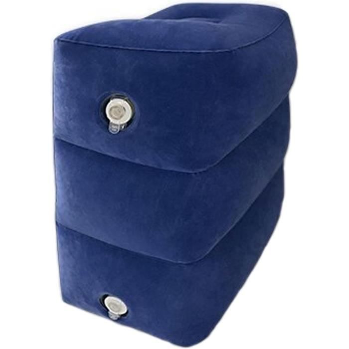Repose-Pieds Gonflable Voyage 3 Hauteurs – Coussin Jambes Avion, Portable, Soulage Dos & Jambes, Idéal Longs Trajets