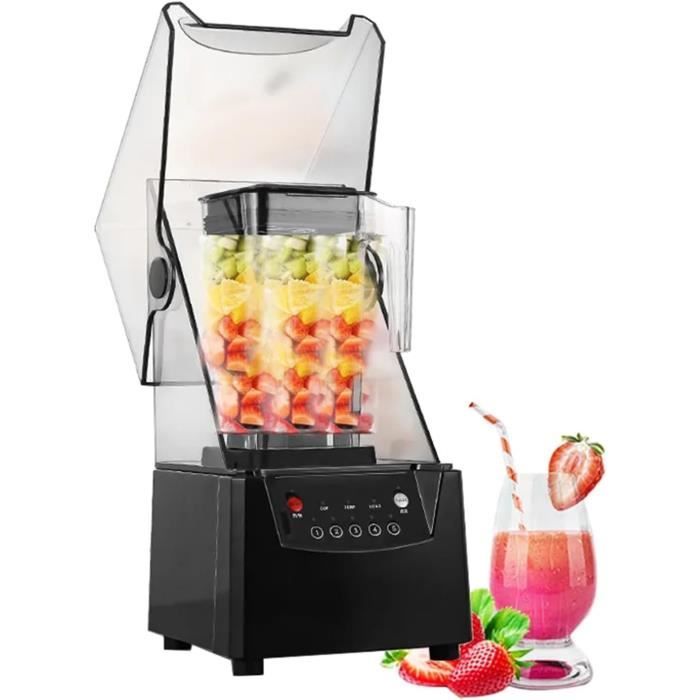 Mixeur Insonorisé Professionnel 2200W - Broyeur Glace Smoothie Centrifugeuse Avec Isolation Acoustique
