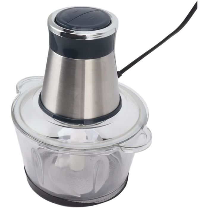 Hachoir électrique Sokany 2L Multifonction – SK-7020, Inox, Argent, Neuf