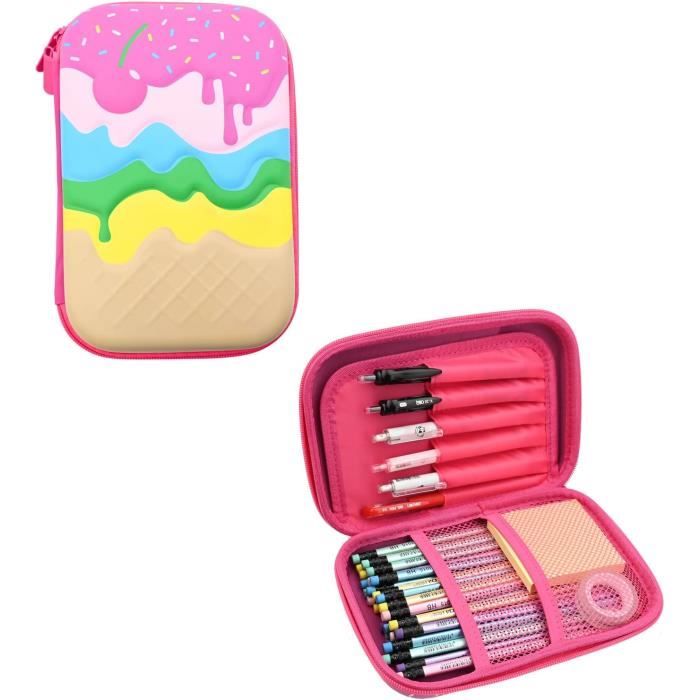 Trousse à Crayons Grande Capacité Imprimée 3D - Sac Papeterie Étui Bureau Avec Motifs Fun