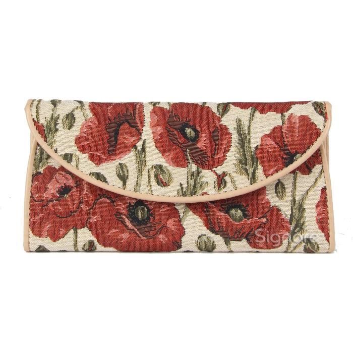 Portefeuille Pochette En Tapisserie Fine Cuisine Française, Recto Verso Fait Main