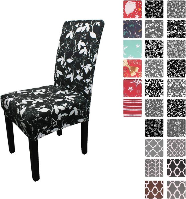 Housses De Chaise Extensibles - Lot De 4 En élasthanne/polyester, Lavables, Pour Salle à Manger, Banquet, Hôtel - 6