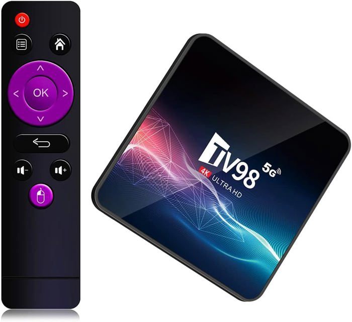 TV Stick Android 13 - Streaming 4K, Wi-Fi Double Bande, 2Go RAM + 16Go ROM, Bluetooth, Télécommande Vocale