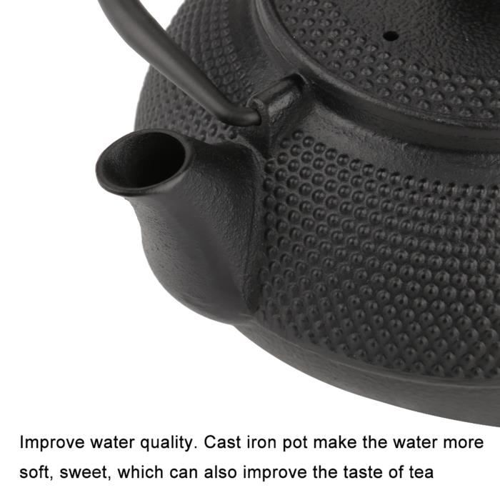 Théière En Fonte 800 Ml Avec Poignée Bambou Et Filtre Inox - Tradition Orientale, Compatible Toutes Plaques (sauf Induction) - 8