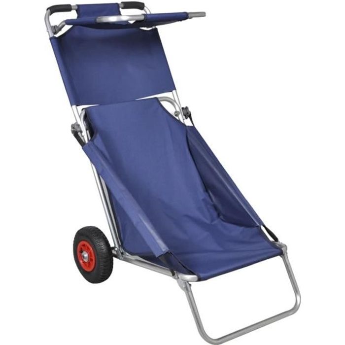 vidaXL Chariot de plage pliable - vue 2