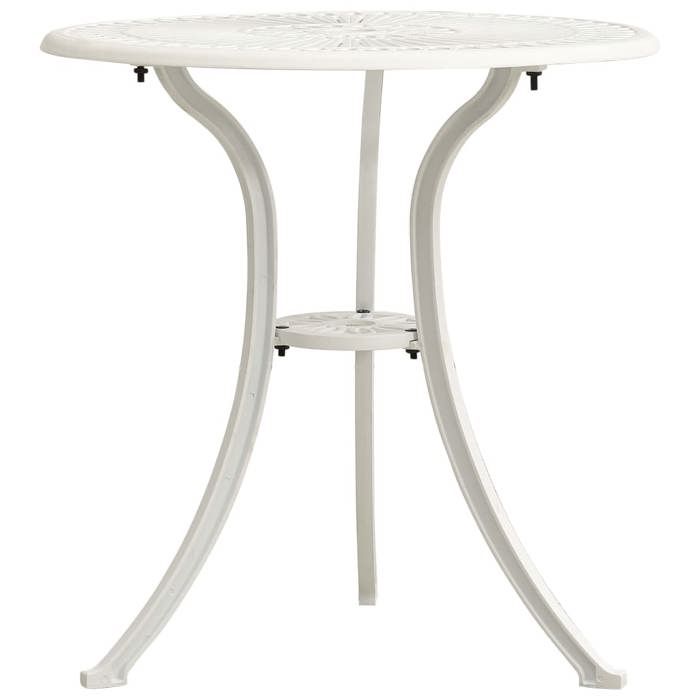 Vidaxl Table de jardin Blanc - vue 3
