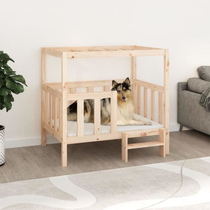 Meilleurs prix pour vidaXL Lit pour chien 105,5x83,5x100 cm Bois de pin solide