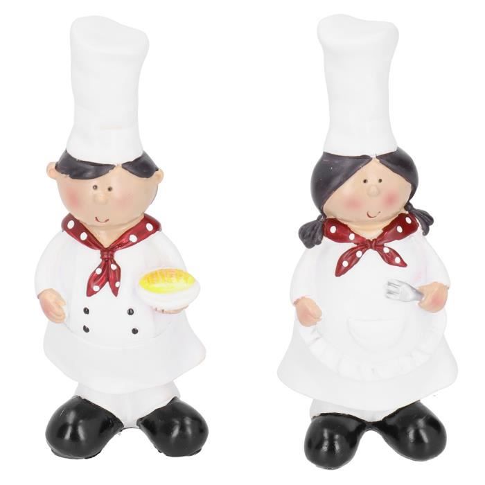 YOSOO Chef Figurines Kitchen, Chef Figurine Statue, Resin Couple Chef