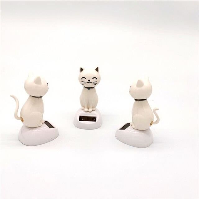 Figurine - Chat noir - Porte bonheur - Décoration - Fonctionne à l