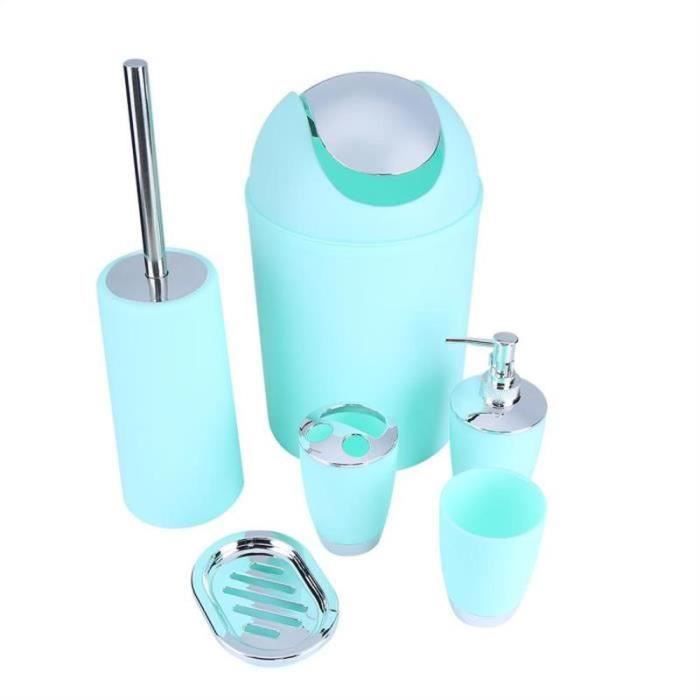DELUXXOO® Lot d'accessoires de salle de bain 6 pièces de qualité