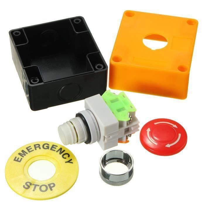 Bouton Poussoir D'Urgence LAY37-11ZS - Arrêt D'Urgence 22mm Avec Fonction Sécurité