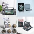 A -Kit de réparation à thème Monster Hunter pour Nintendo Switch, boîte de rangement, protecteur d'écran de jeu, support pour Joycon-1