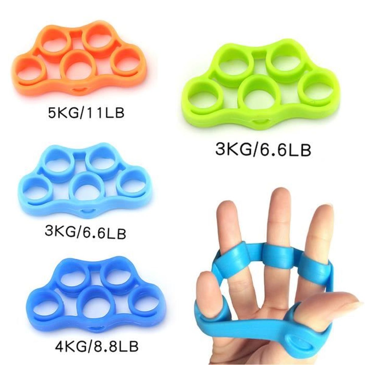 Ximai Muscleur de Main Grip Anneau Renfort de pr/éhension des Mains Silicone Exercice de r/é/éducation