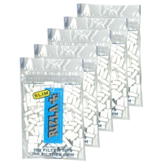 Lot 5 sachets150 Filtres SLIM SENSKY 6 MM A Rouler