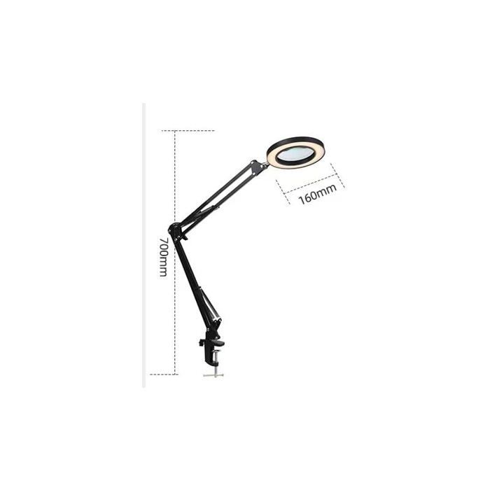Loupe 5X Avec Clip Flexible - Lentille 6x3,5 Pouces Pour Lecture Précise Et Travail Détaillé - 7