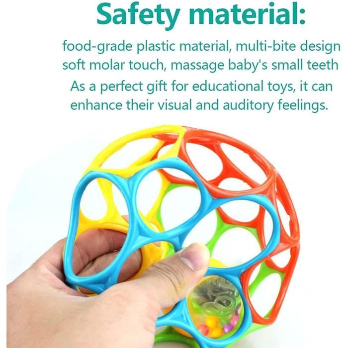 Jouet Sensoriel TUMAMA - 8 Balles Douces Bébé - Pour Motricité, Bain, Dentition - 0-9 Mois